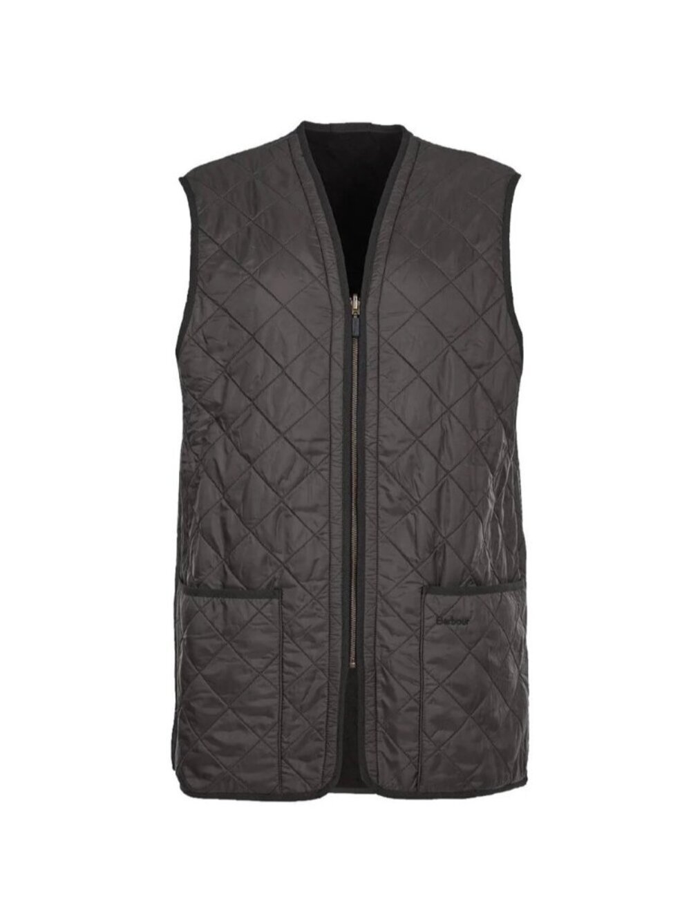 Barbour Polarquilt Waistcoat Zip-In Quilted Vest Black Men’s XL